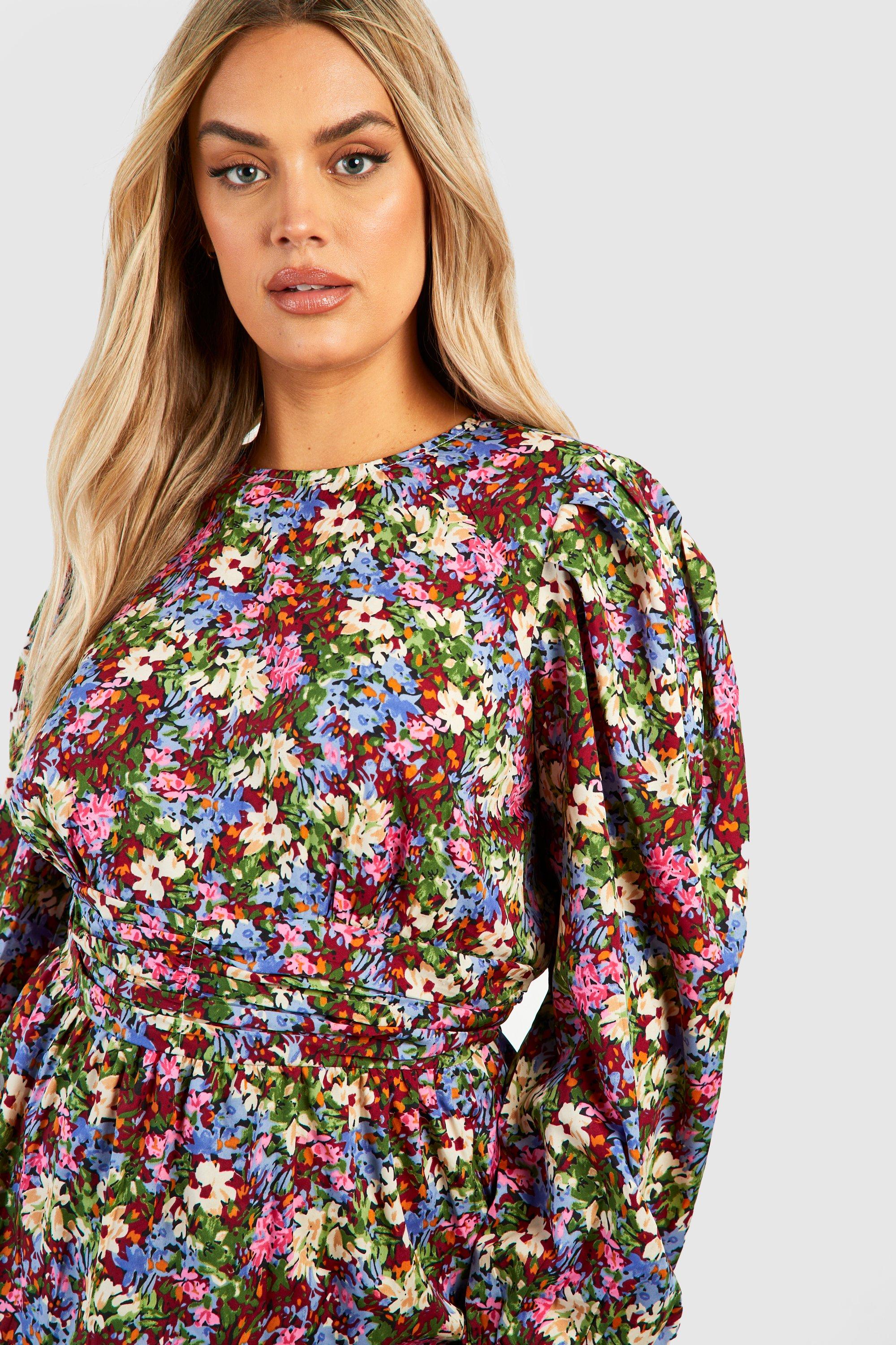 Boohoo floral 2024 skater dress