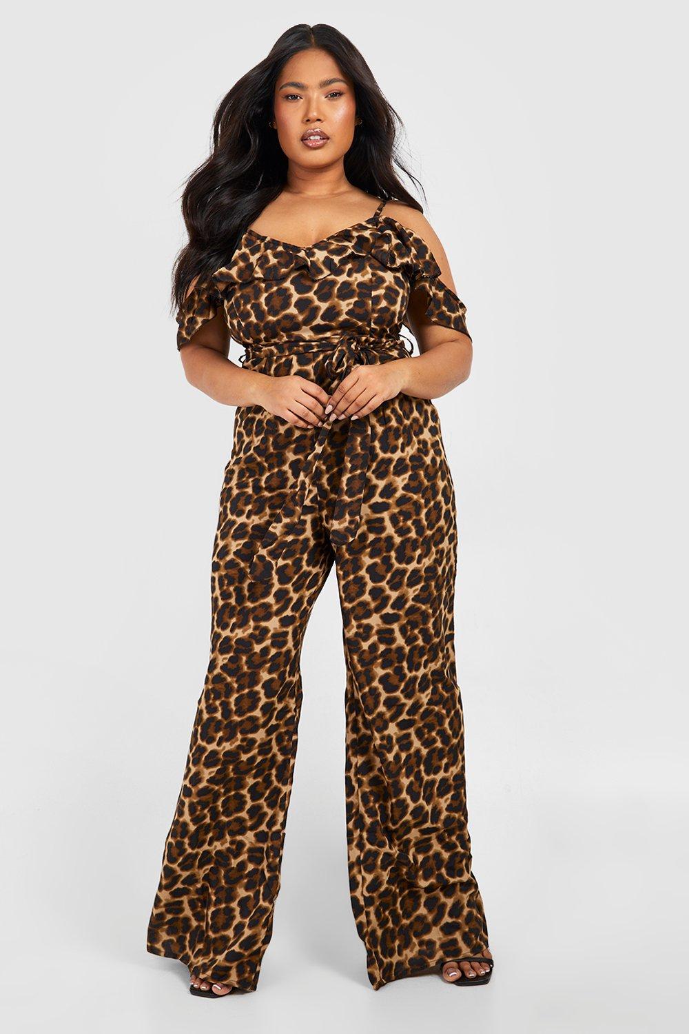 Leopard Print Jumpsuits Leopard Jumpsuits Playsuits boohoo UK