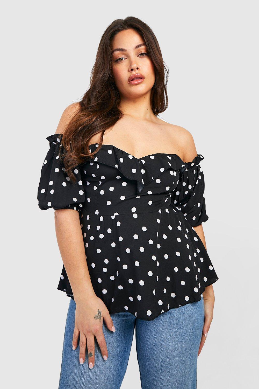 Plus size white bardot hot sale top