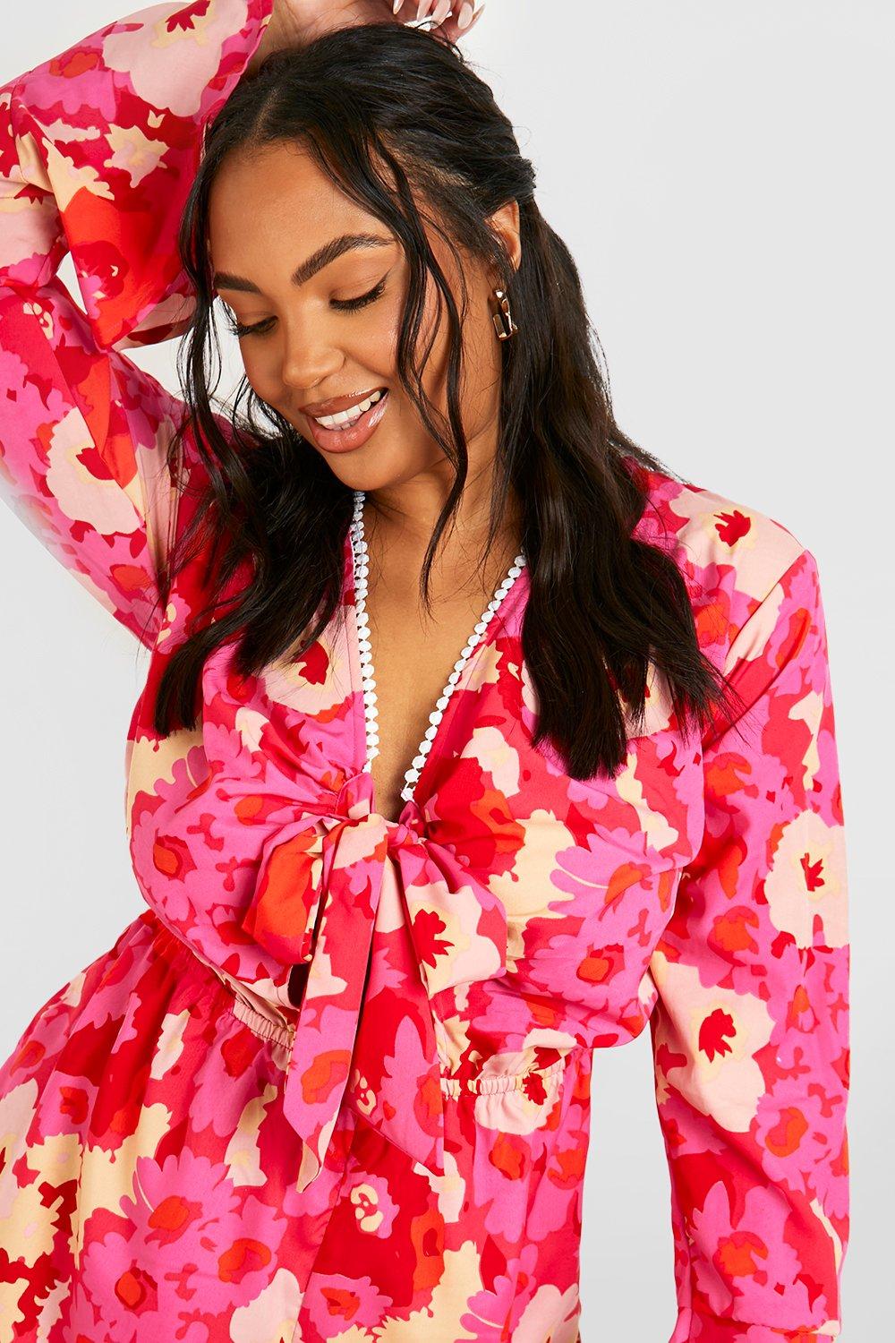 Missguided premium rose embroidered tiered midi dress on sale