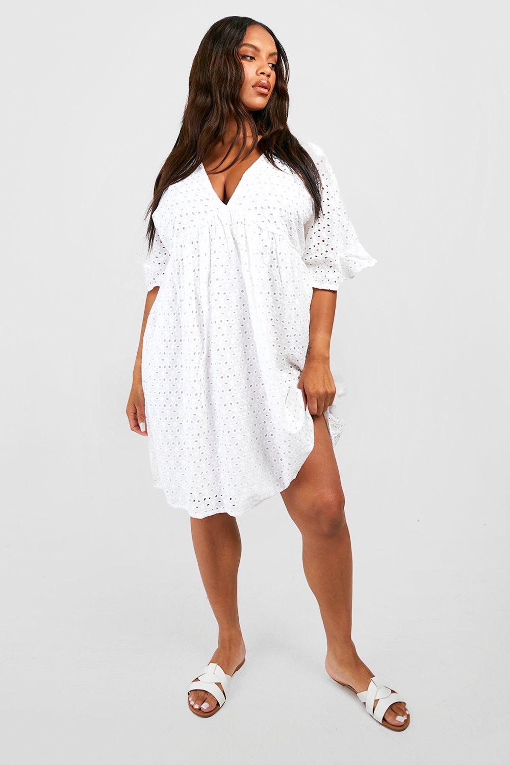 Grande taille Robe babydoll brodee boohoo FR