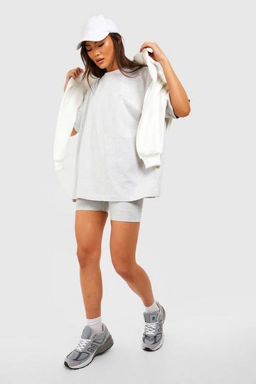 Grey Dsgn Studio Oversized T-shirt And Cycling Short Set