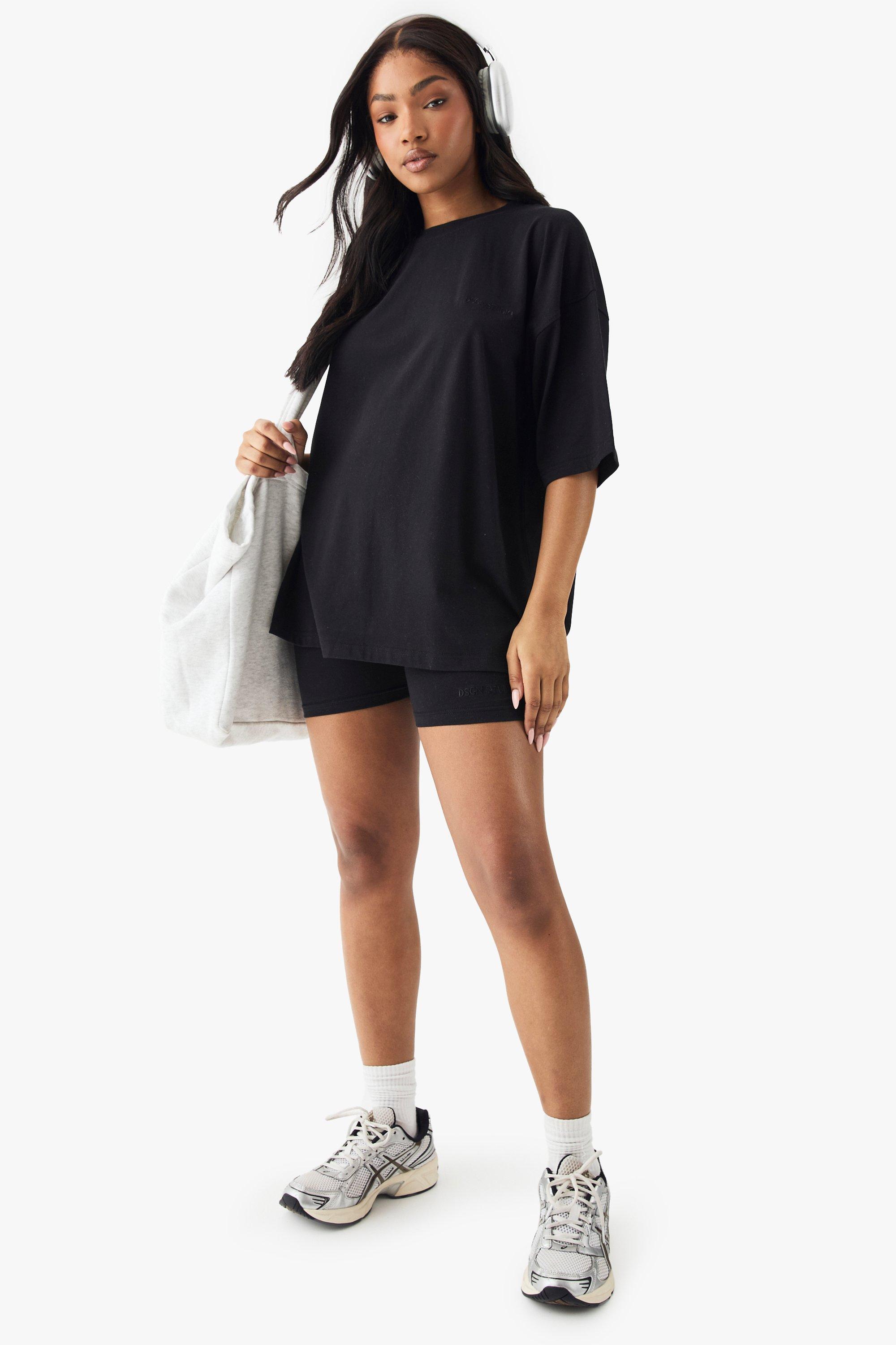 Oversized T-Shirt And Biker Short Set