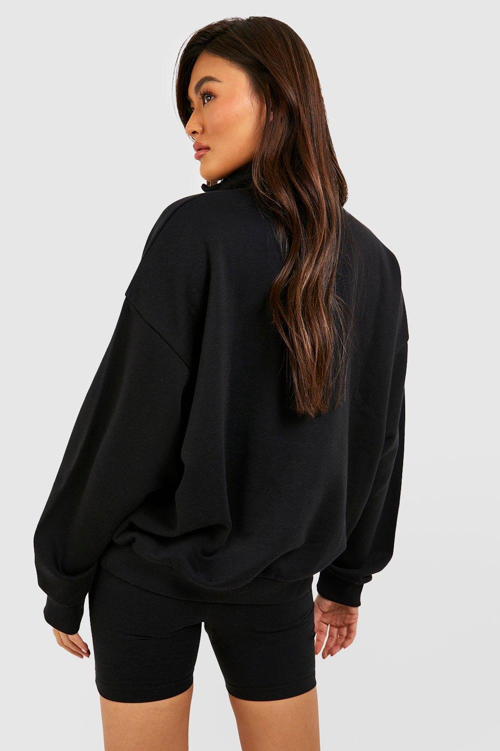 Dsgn Studio Half Zip Oversized Sweater And Cycling Short Set