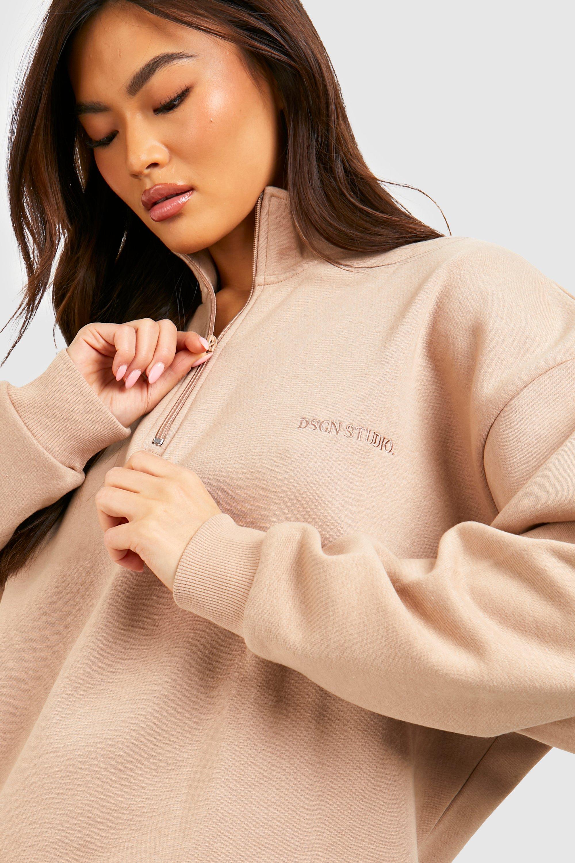 Ensemble avec sweat oversize zippe et short cycliste boohoo FR
