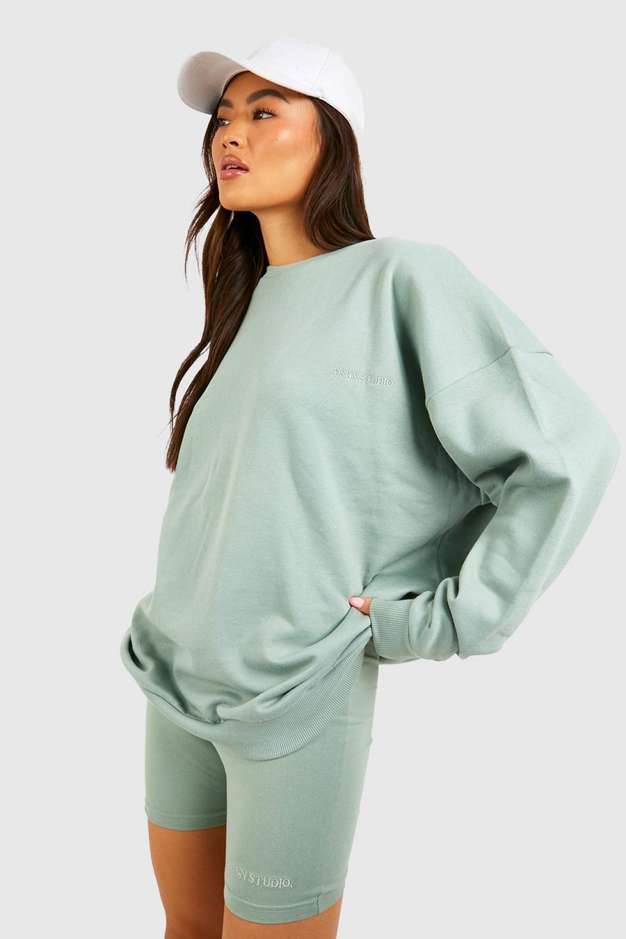 Sage Dsgn Studio Oversized Sweater And Cycling Short Set  image number 1