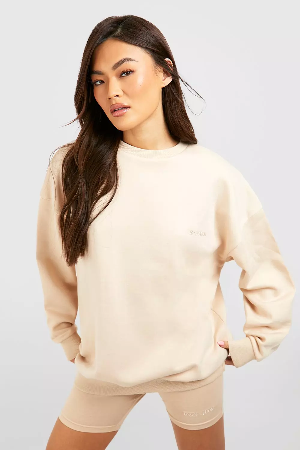 Stone Dsgn Studio Oversized Sweater And Cycling Short Set  alternative image
