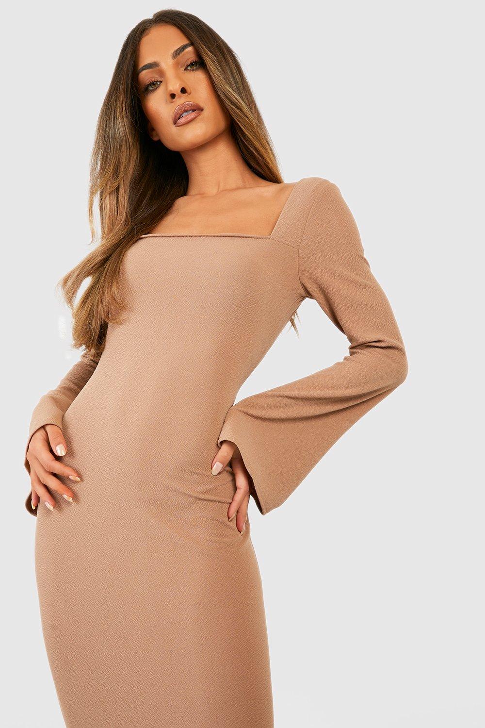 Boohoo square neck sales dress