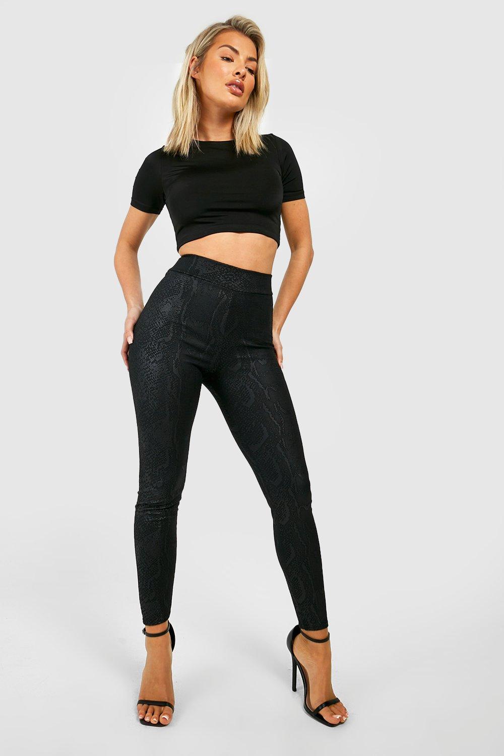 Croc Pu High Waisted Leggings