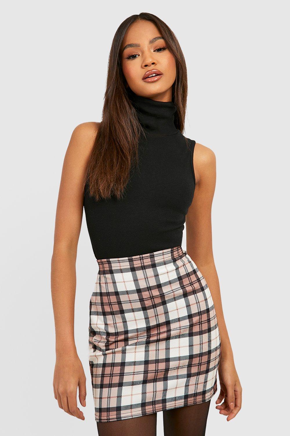 Jupe taille haute carreaux hotsell