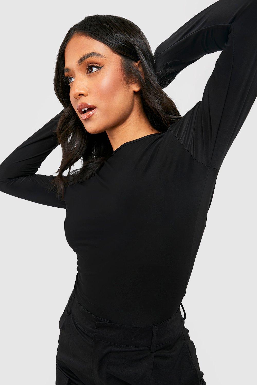 Petite long sleeve crew neck tee sale