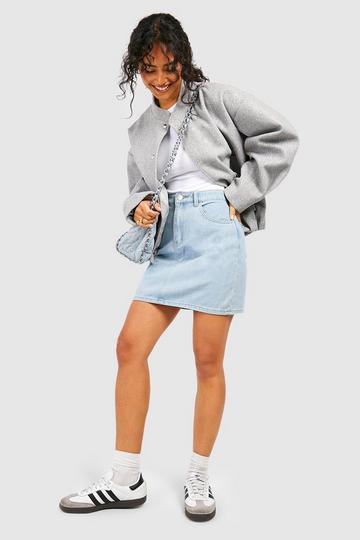 High Waisted Disco Denim Skirt light wash