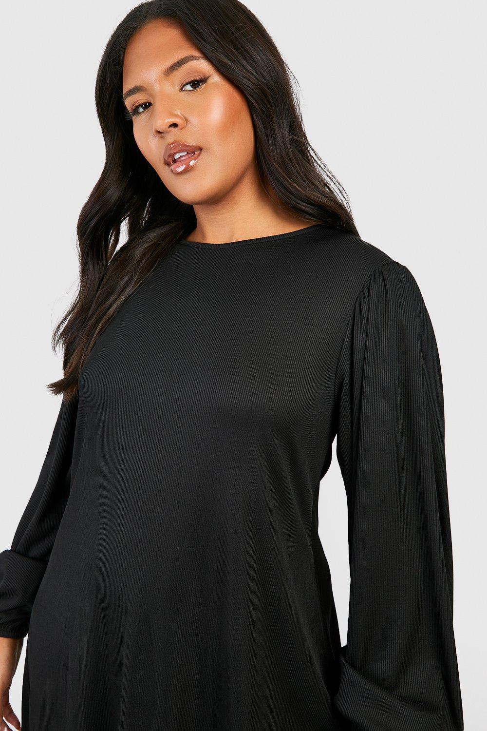 Boohoo black hotsell swing dress