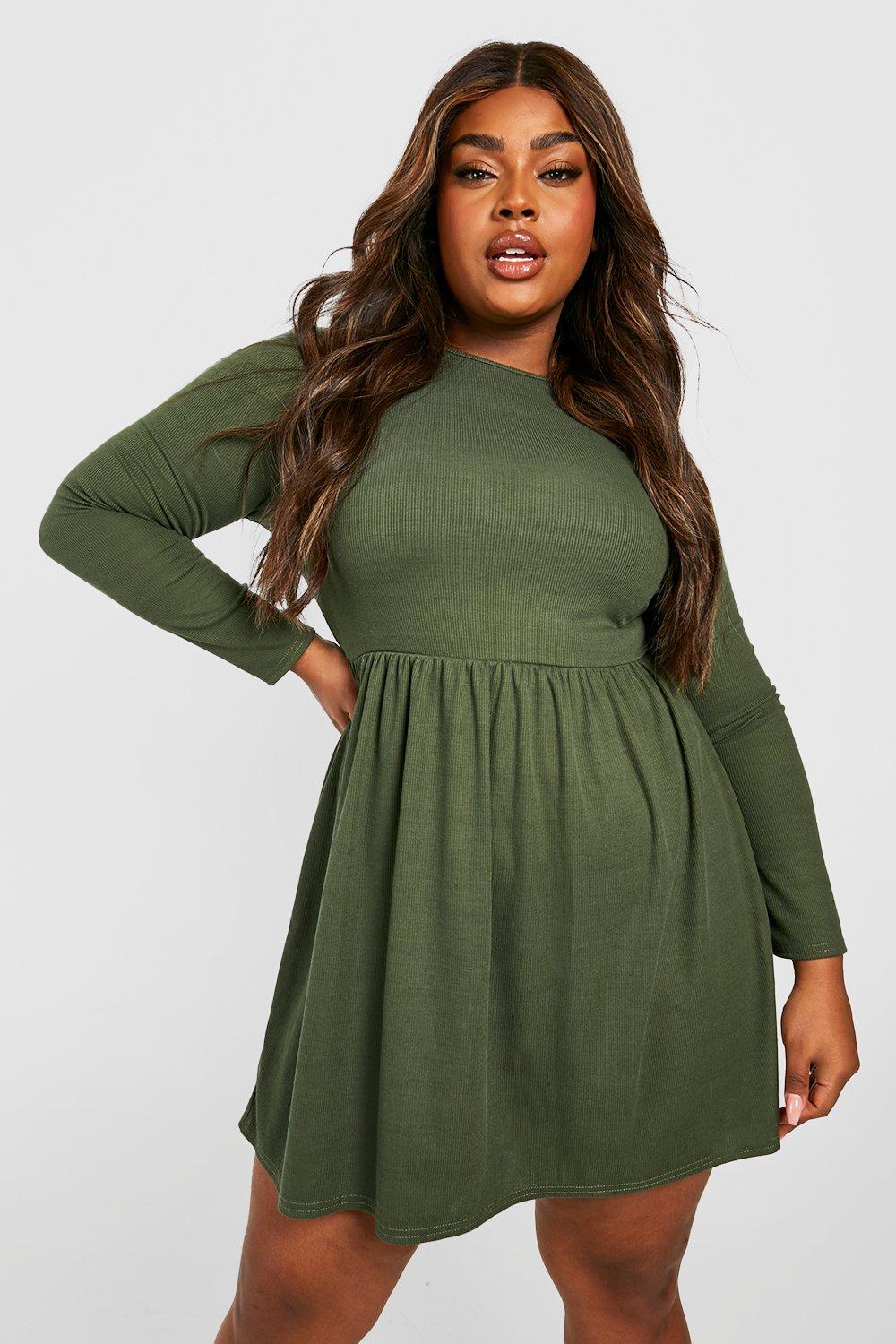 Khaki store skater dress