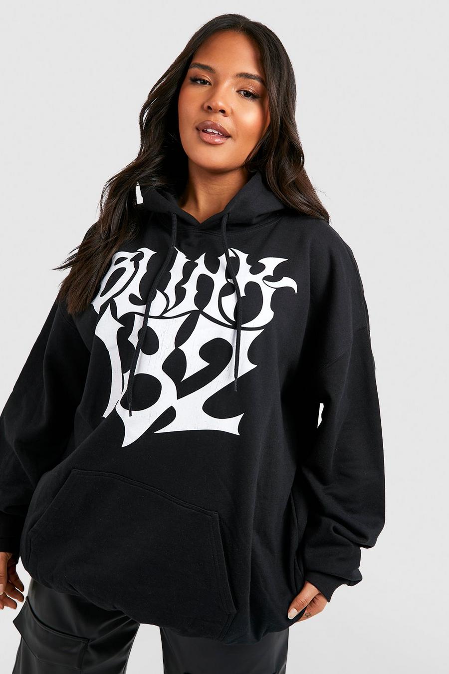 Black Plus Blink 182 License Hoodie image number 1