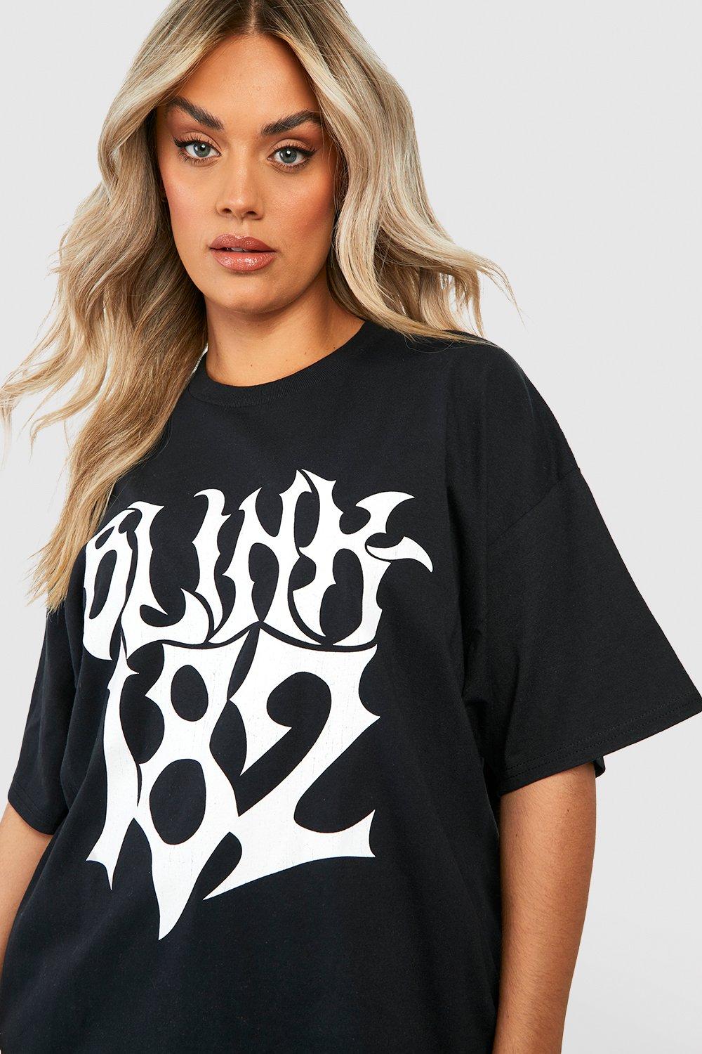 Grande taille T shirt oversize imprim Blink 182