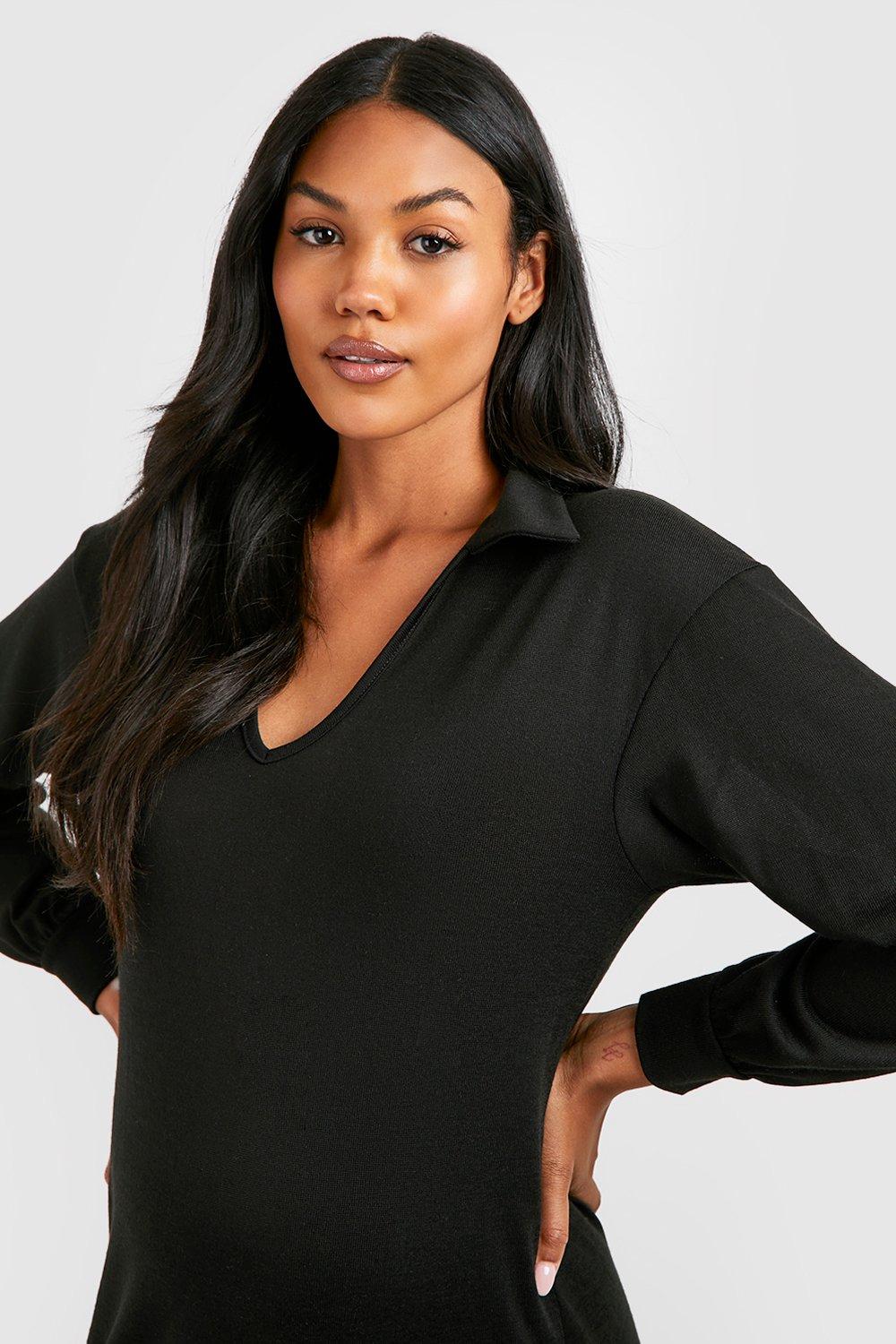 Maternity black polo on sale shirt