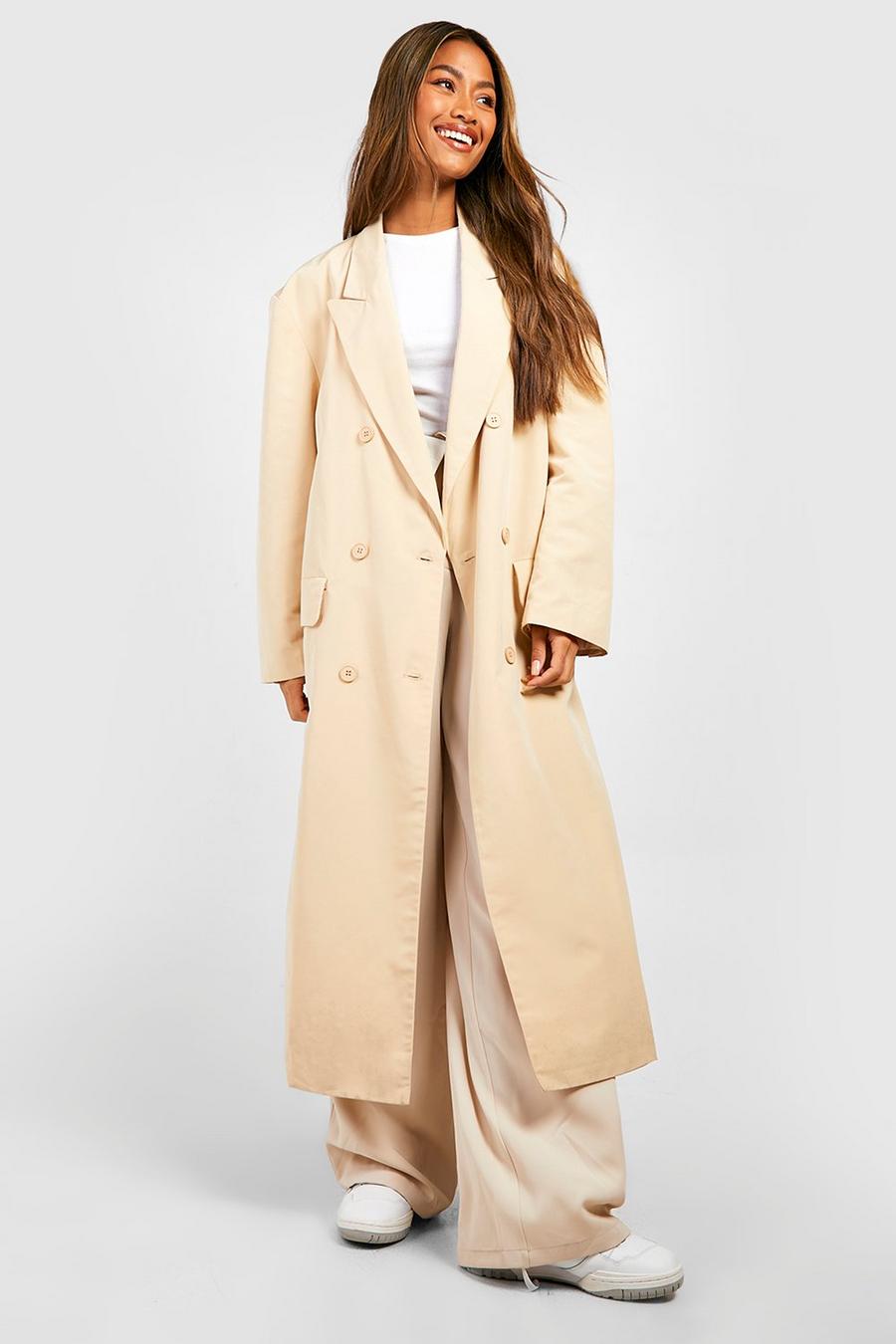 Stone Double Breasted Trench Coat image number 1