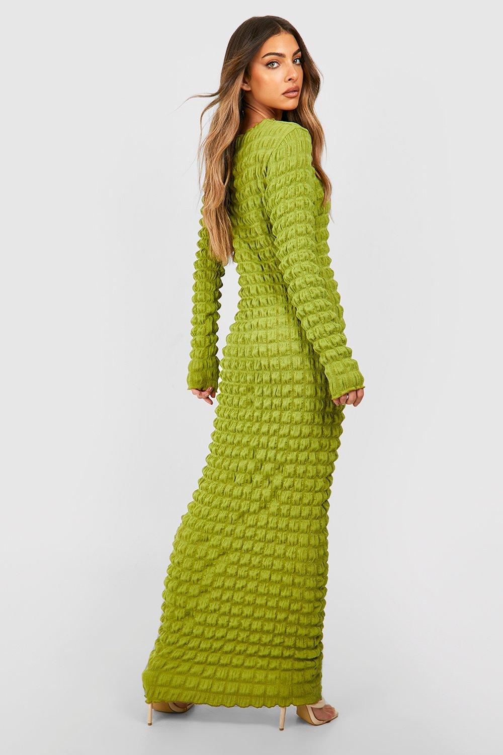 Bubble Textured Maxi Dress | boohoo