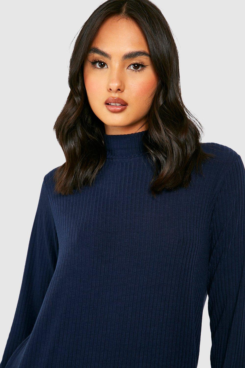 High neck hotsell ribbed jumper