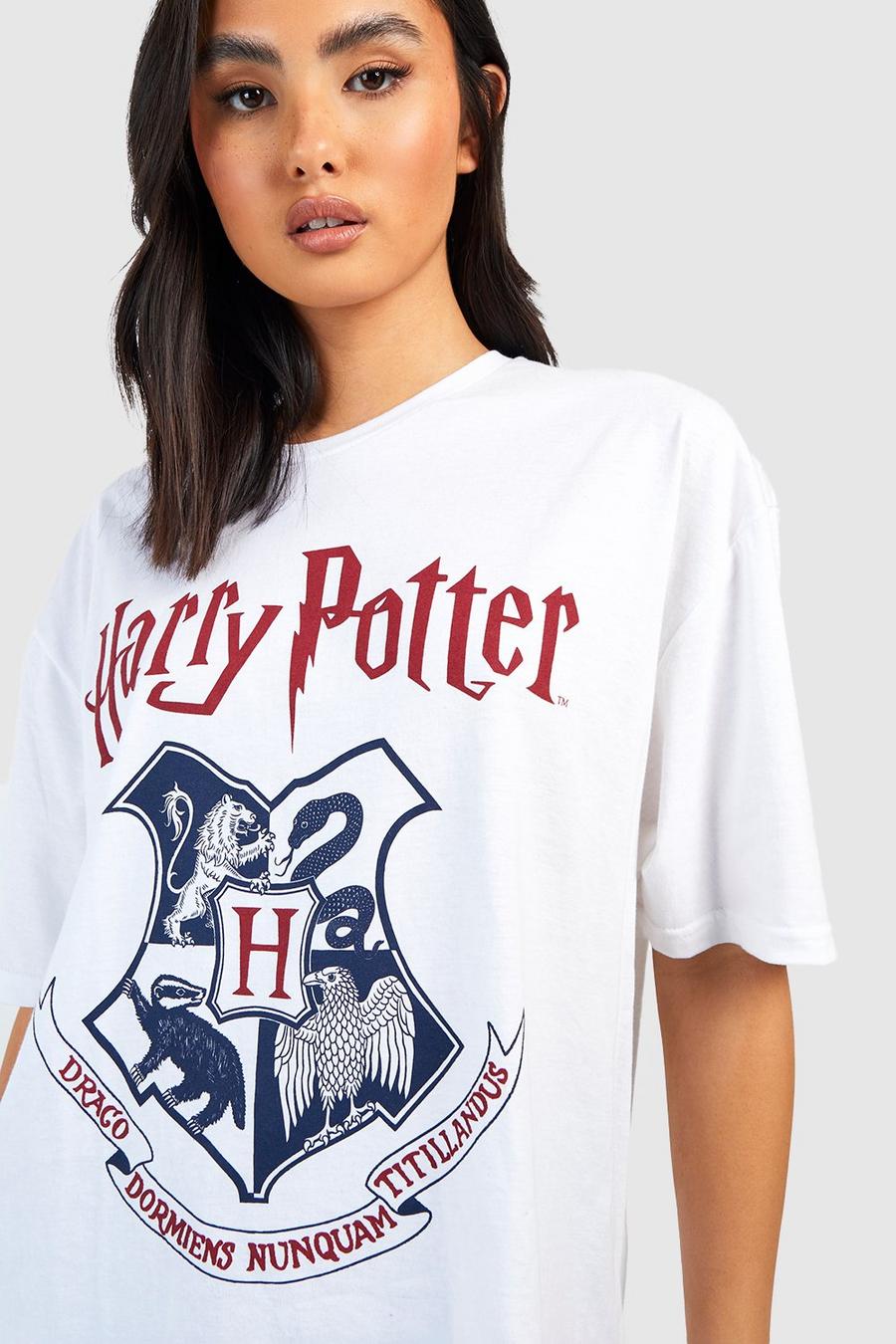 White Harry Potter License T-Shirt image number 1