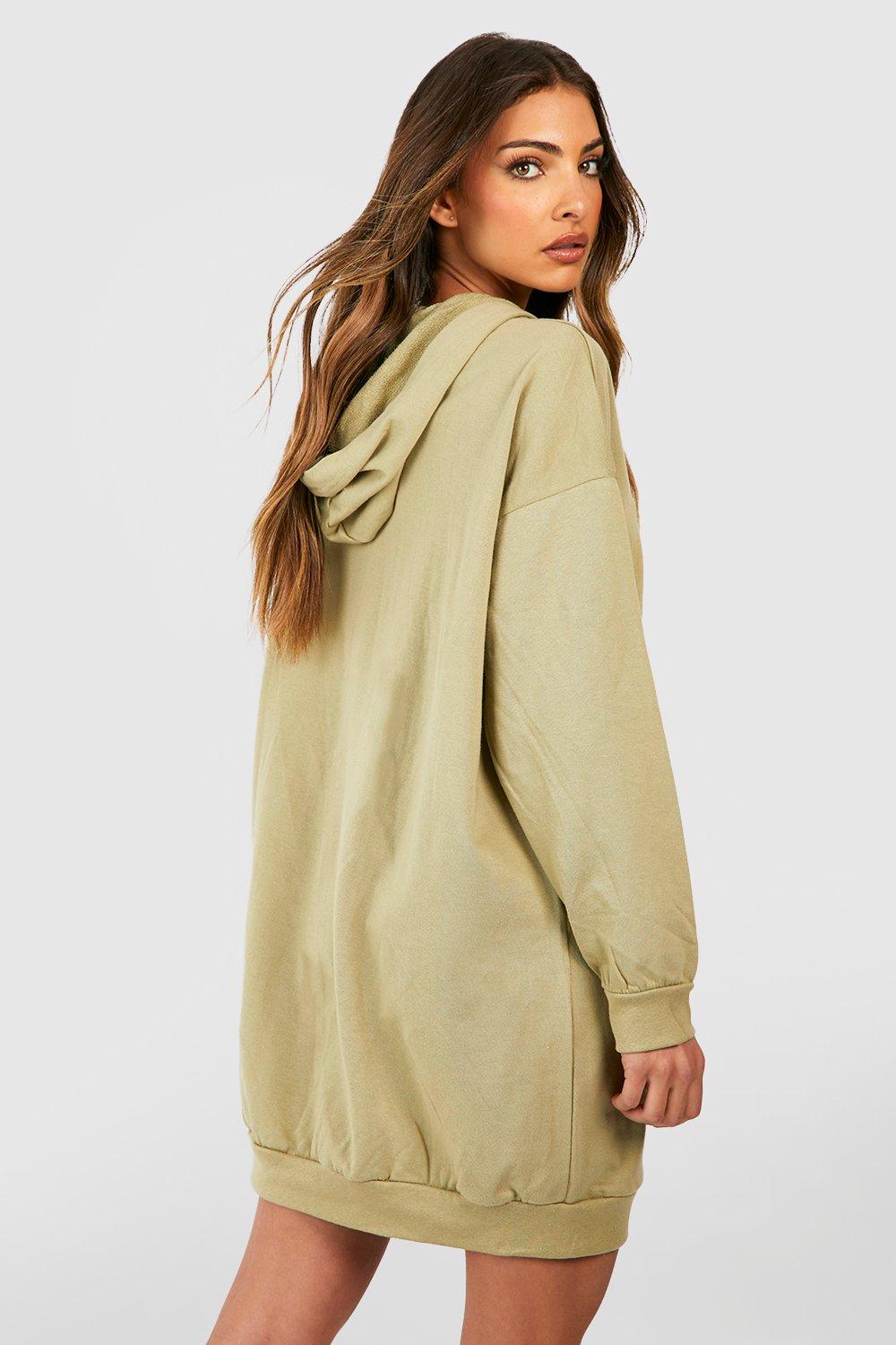 Women's Half Zip Oversized Sweat Dress