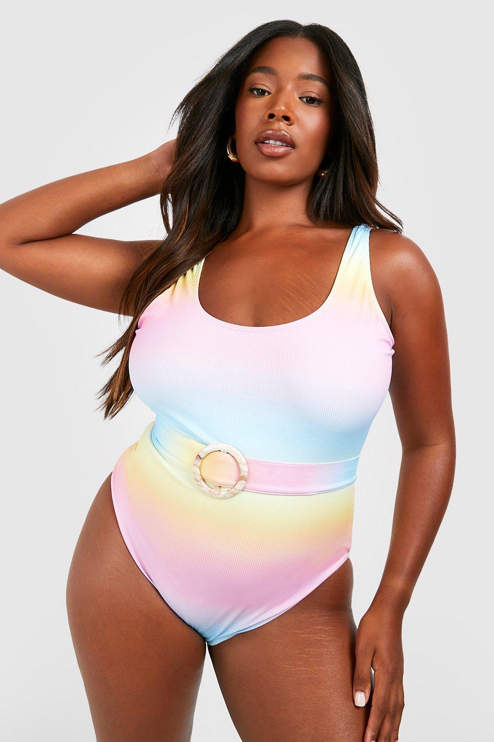 Rainbow plus hot sale size swimsuits