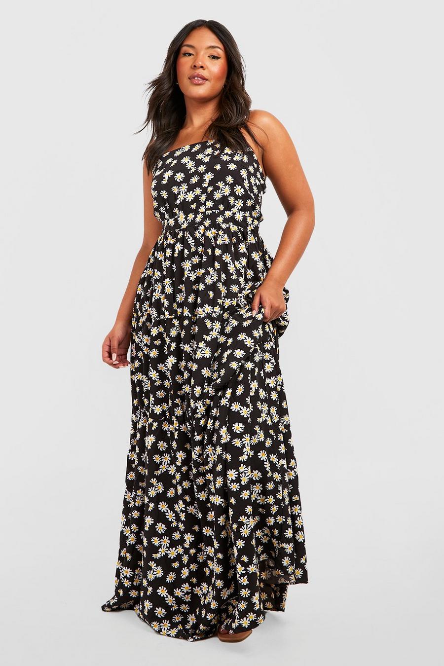 Black Plus Daisy Printed Tiered Maxi Dress image number 1