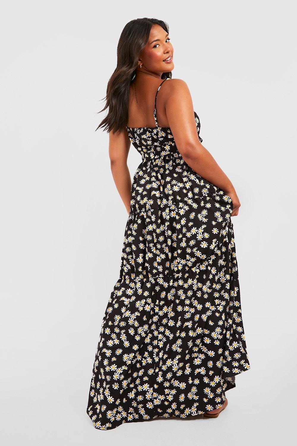 Plus Daisy Printed Tiered Maxi Dress