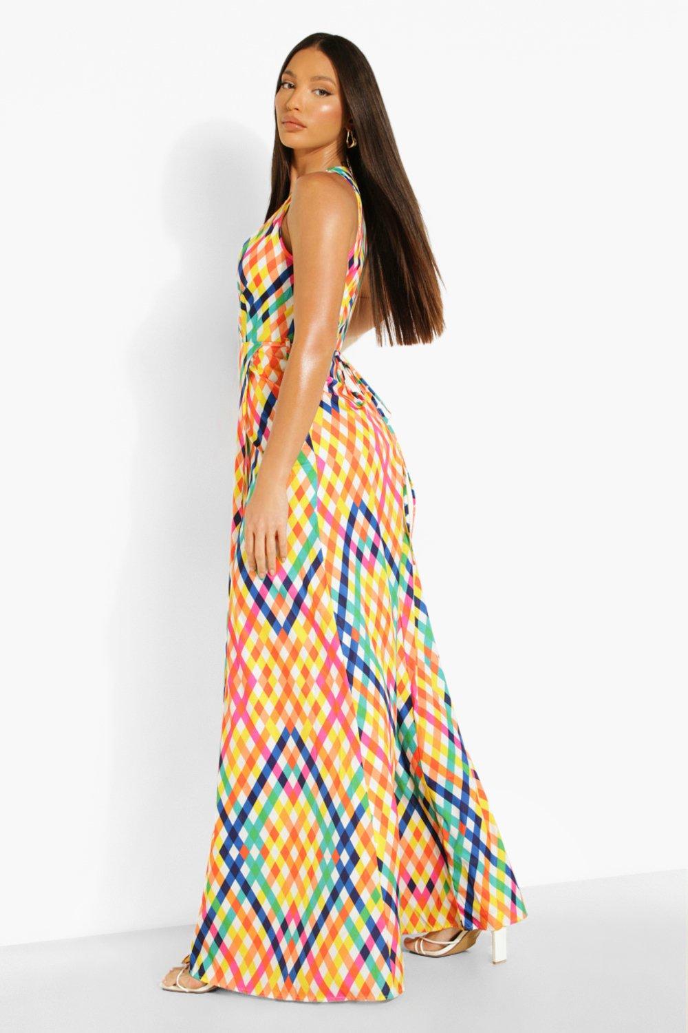 Boohoo multi coloured store dress