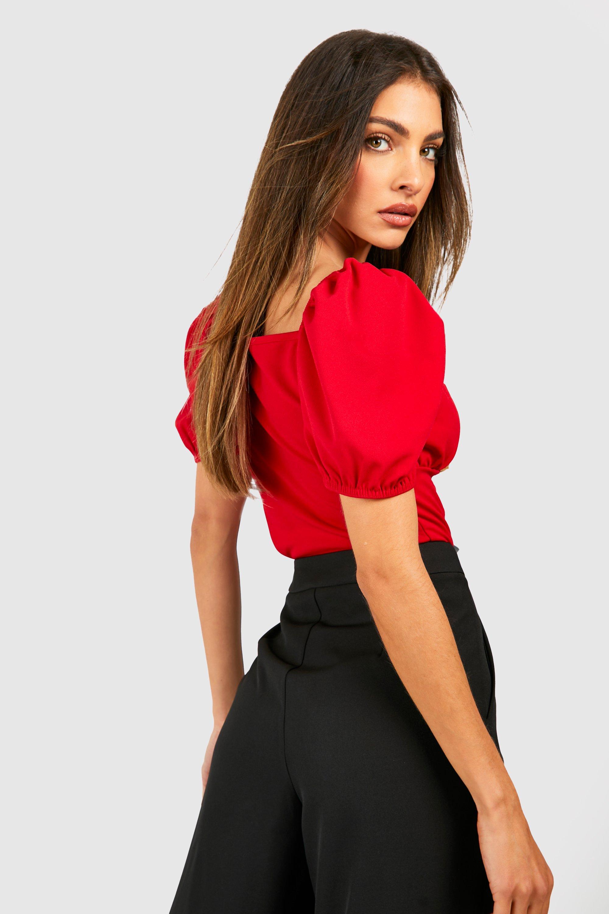 Boohoo 2025 red top