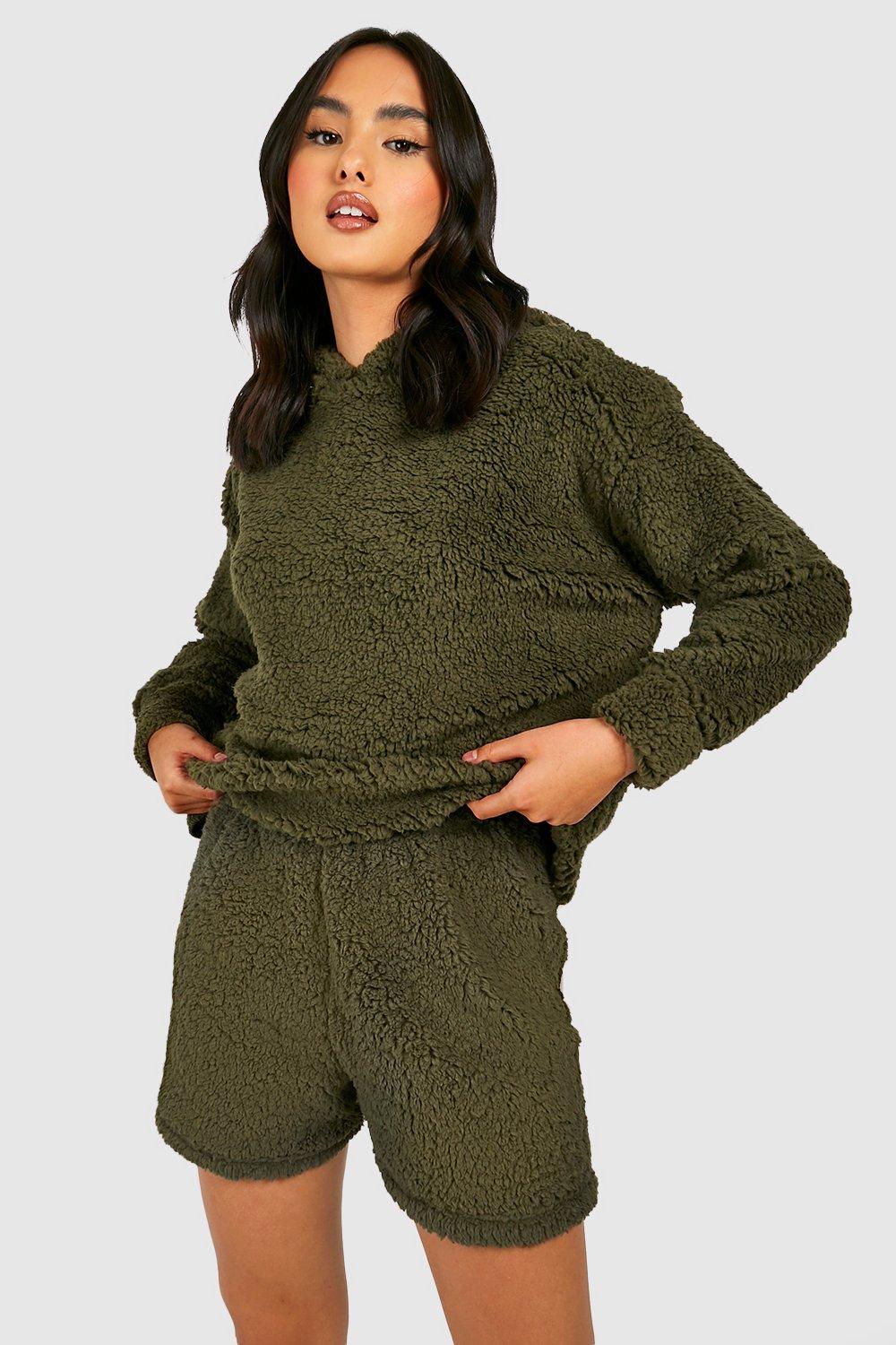 Teddy Borg Hoody Short Lounge Set boohoo NL