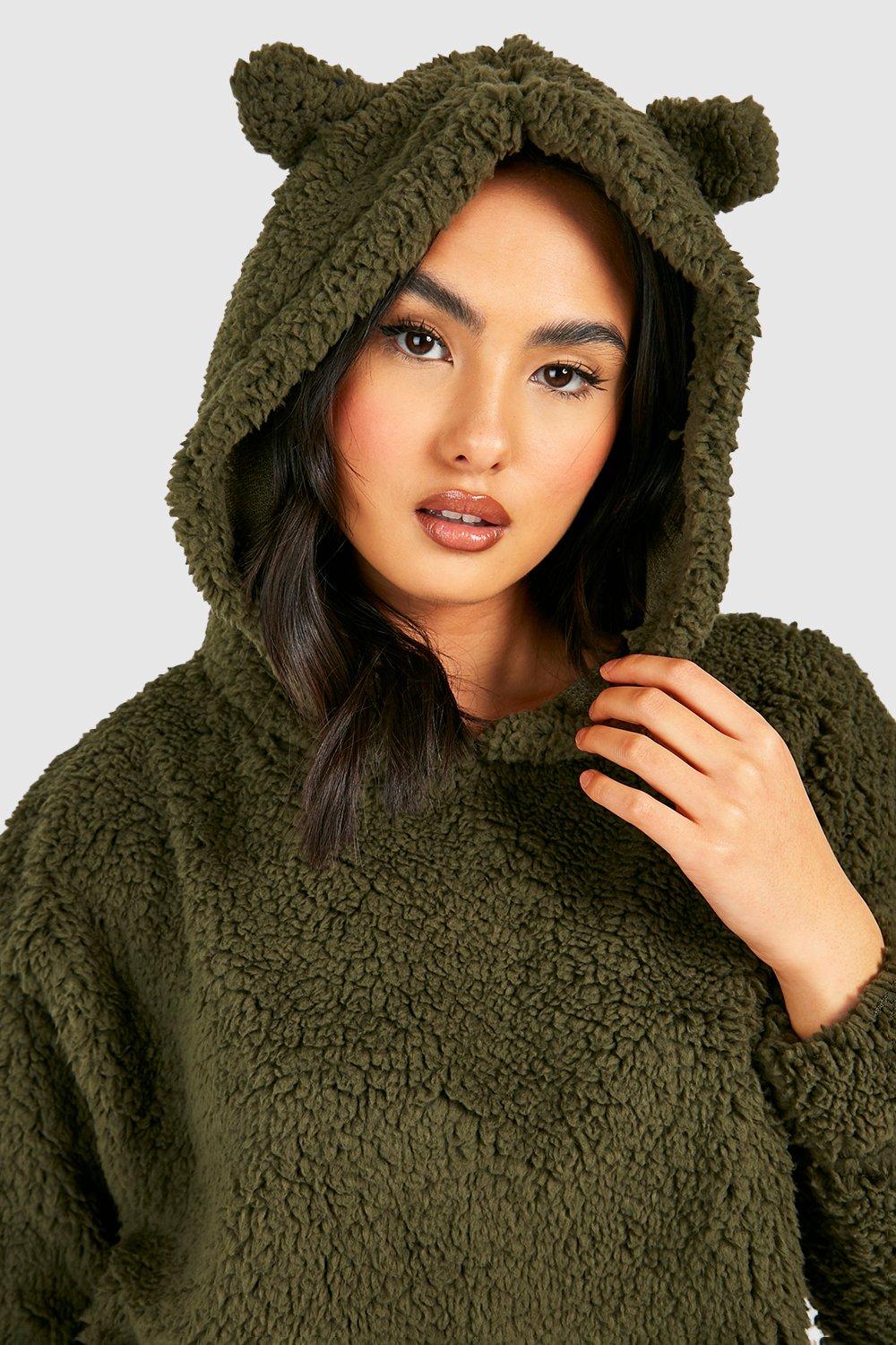 Boohoo teddy online hoodie