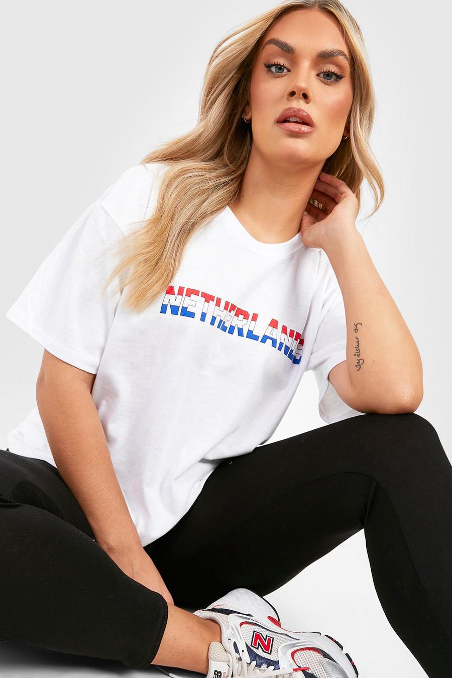 White Plus Netherlands Oversized T-shirt image number 1