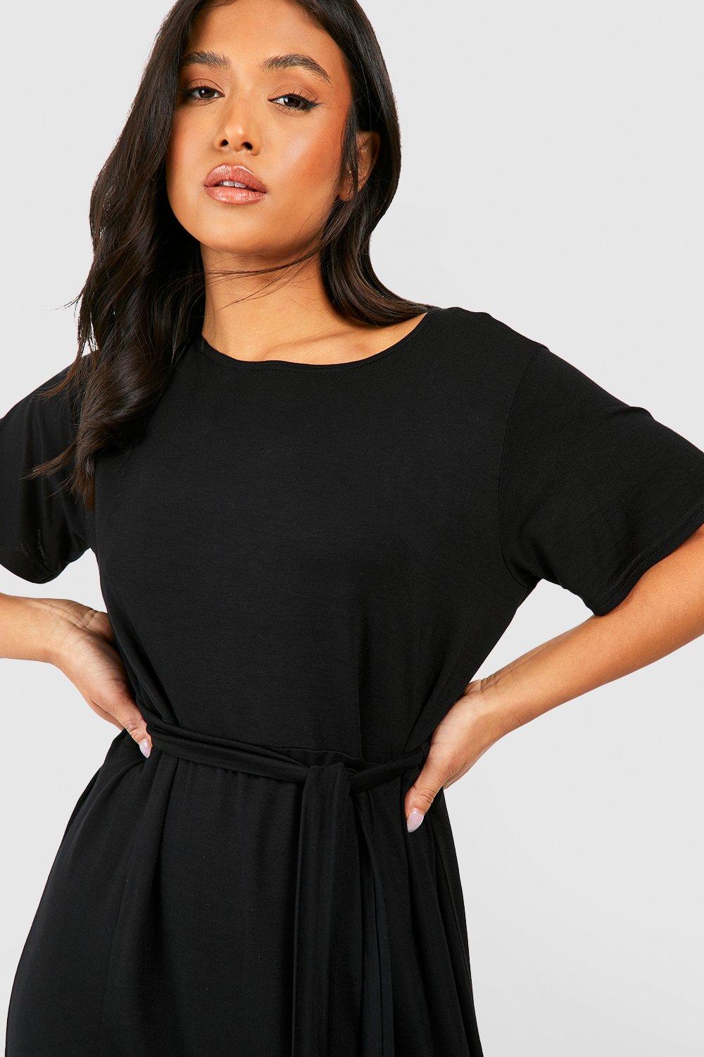 Black t shirt dress hot sale petite