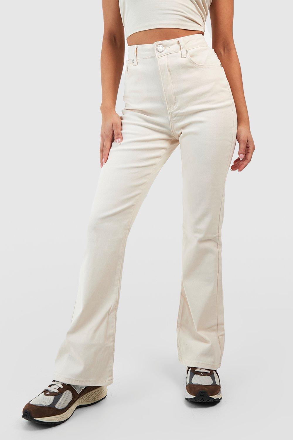 Petite high waisted flare jeans