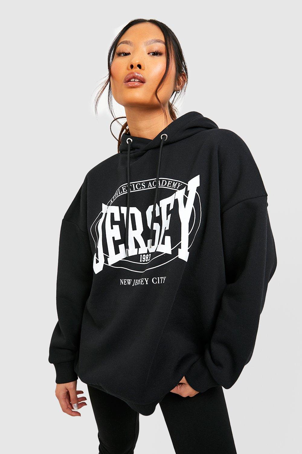 Petite Jersey Knit Slogan Oversized Hoodie And Leggings Tracksuit