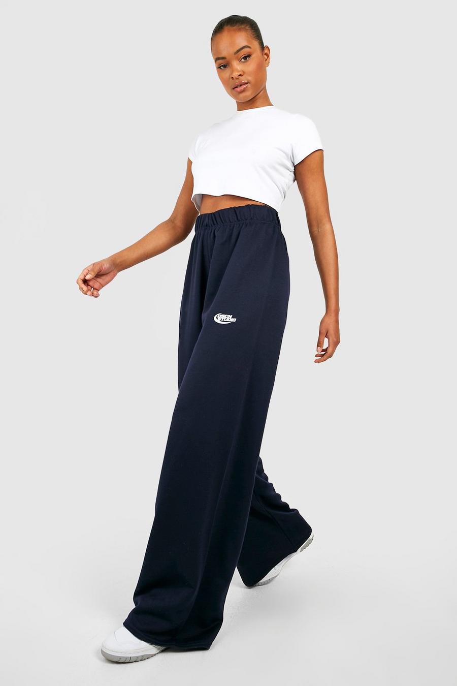 Navy Tall Dsgn Studio Printed Wide Leg Jogger image number 1