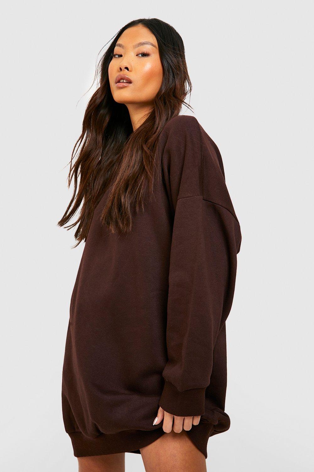 Boohoo sweatshirt dress hot sale