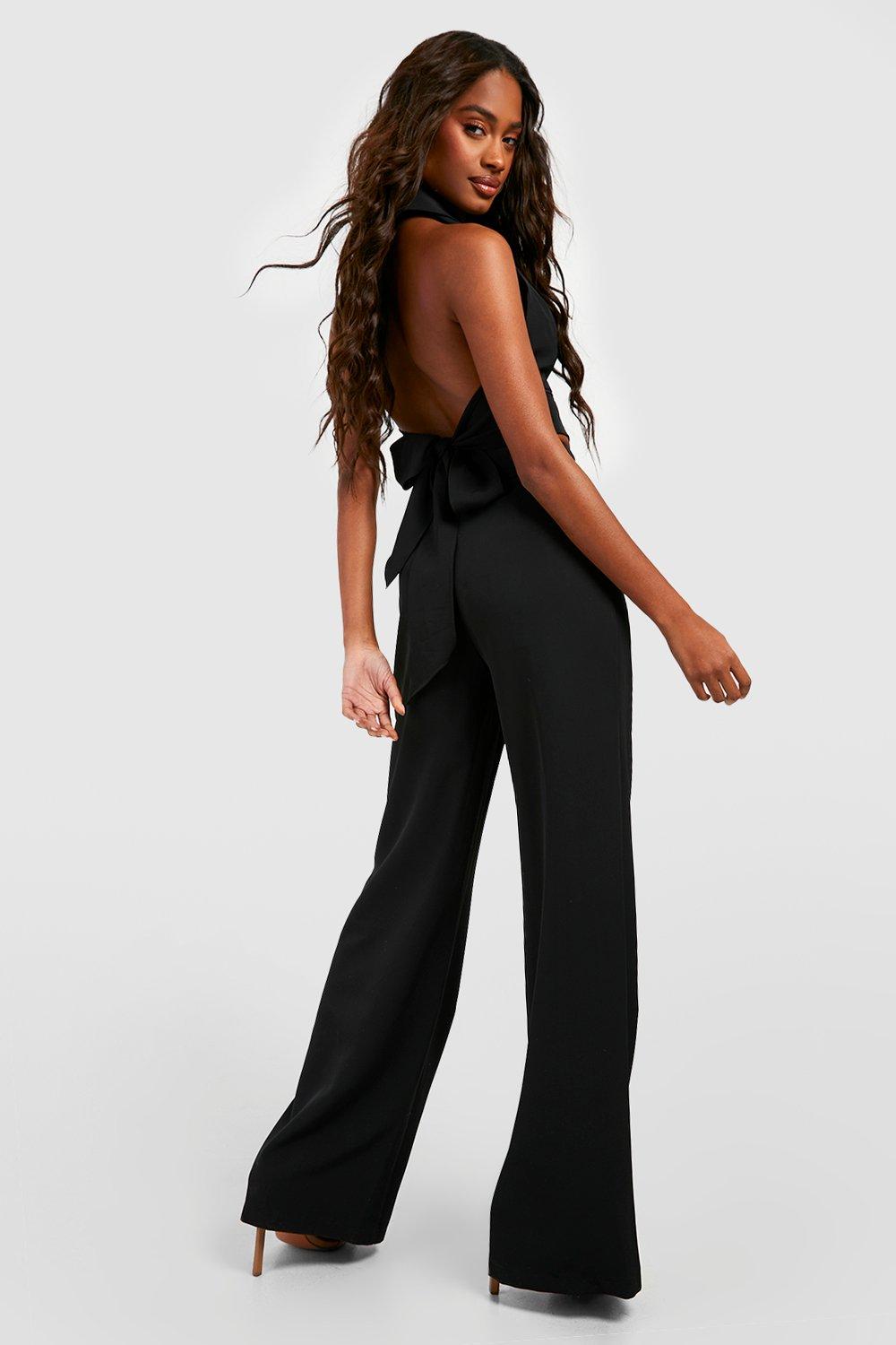 Washed Black Slouchy Wide Leg Dungaree Romper