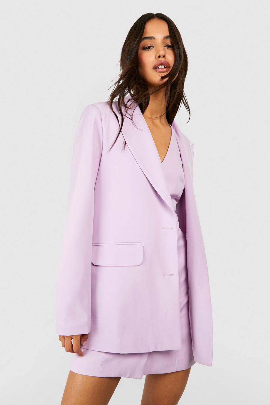 Lilac Relaxed Fit Tailored Blazer image number 1