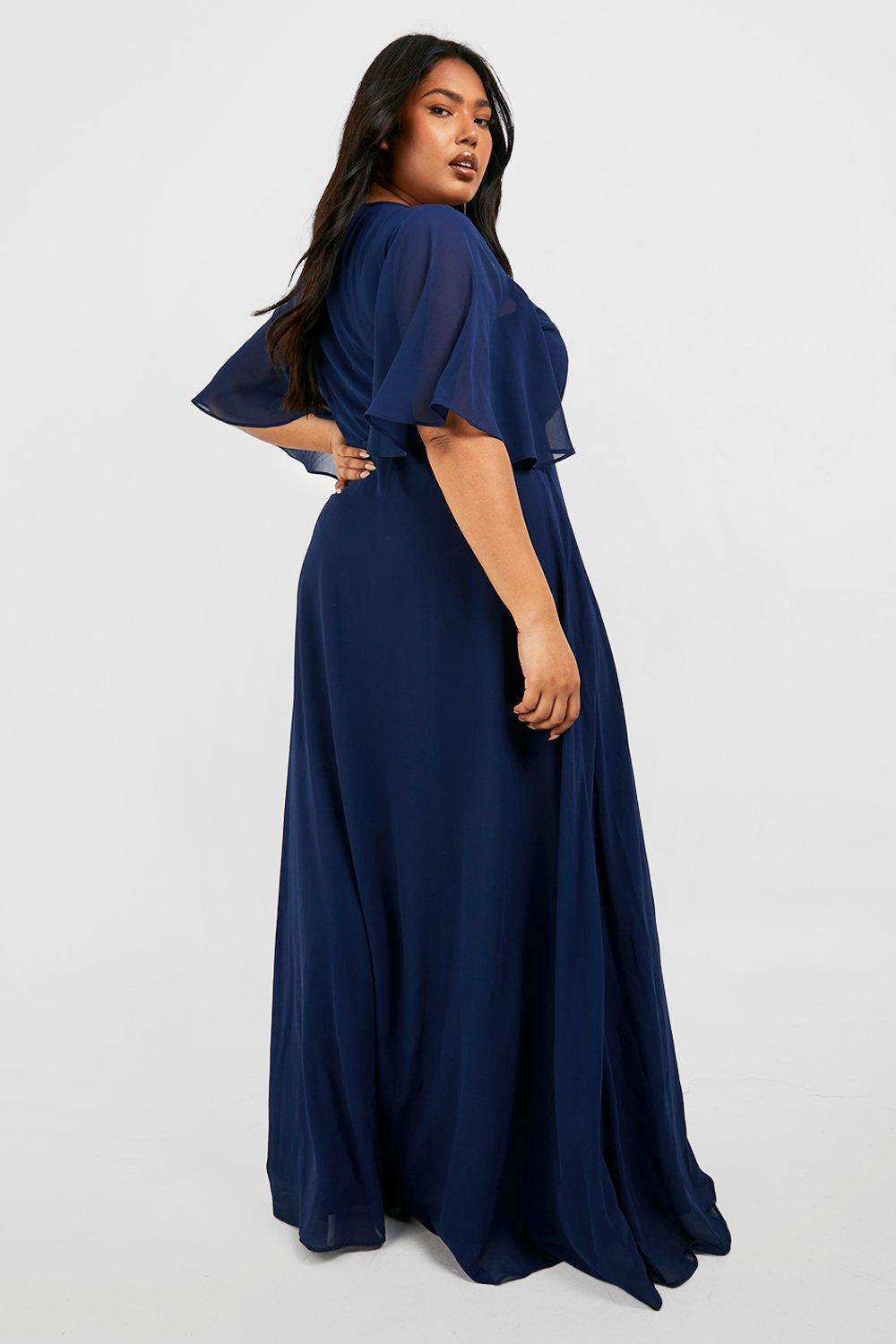 Boohoo navy hotsell blue dress