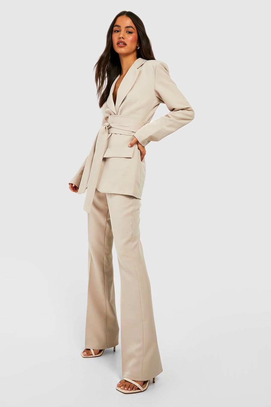 Stone Fit & Flare Seam Front Tailored Trousers image number 1