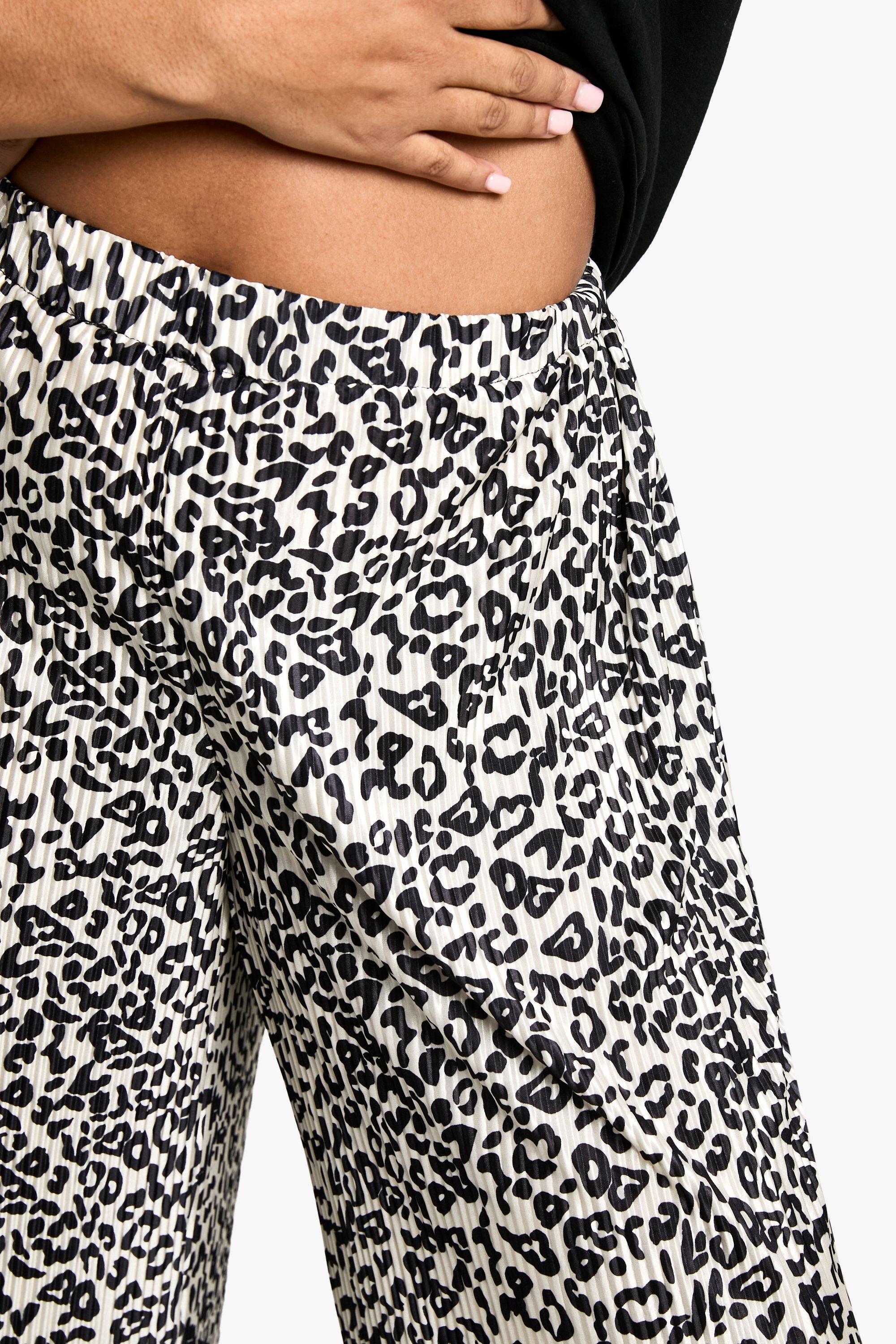 Leopard pants hot sale plus size