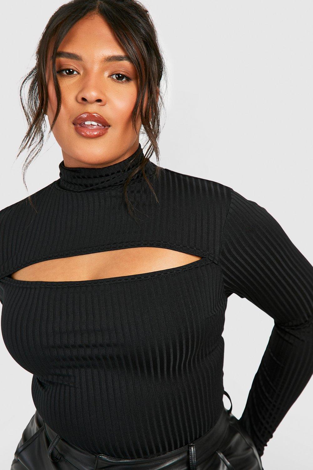 Plus Rib Turtleneck Bodysuit