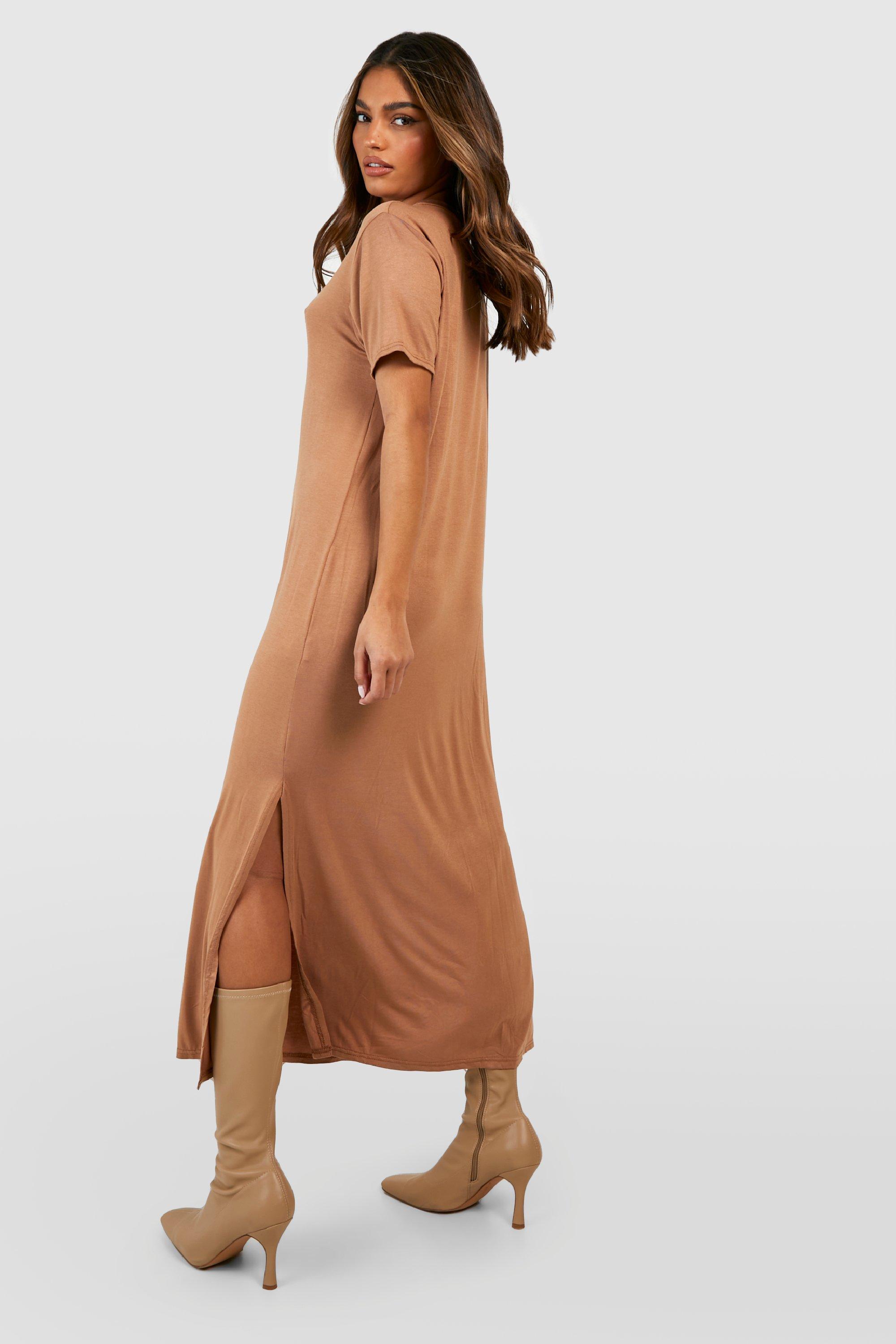 Oversized Cotton Midi T shirt Dress