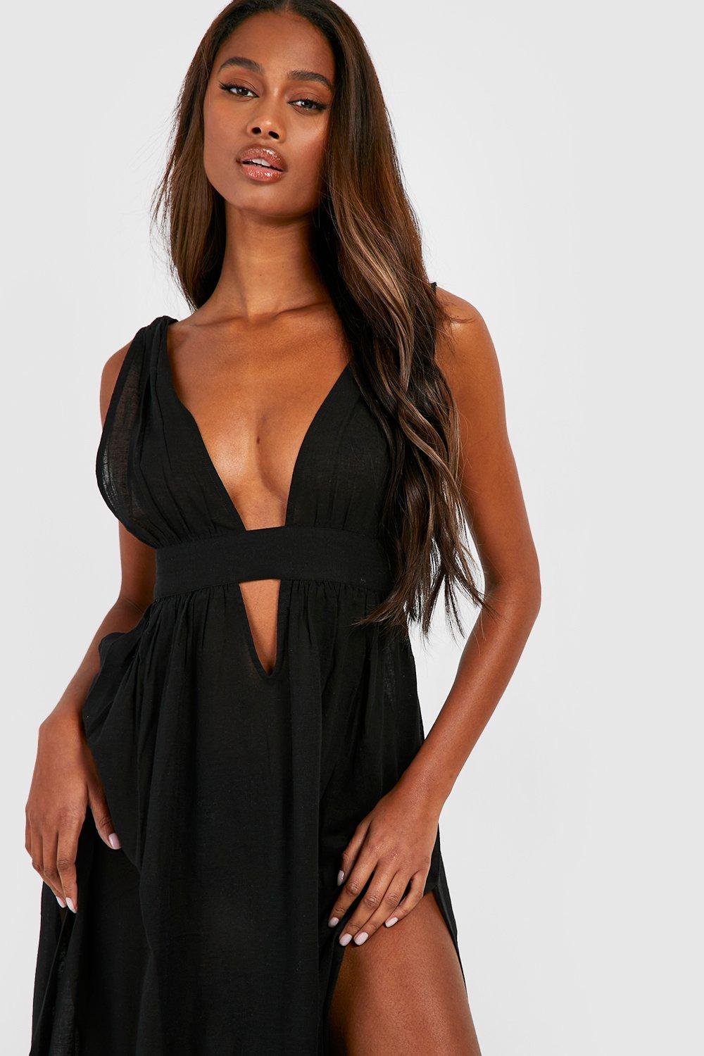 Boohoo slit dress hotsell