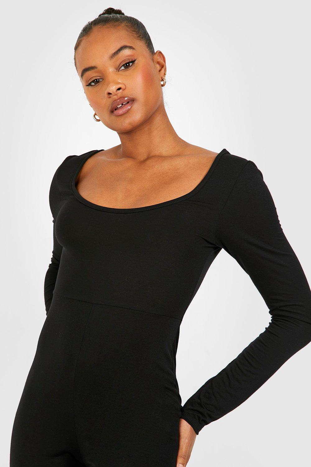 Women's Tall Basic Jersey Scoop Longsleeve Unitard