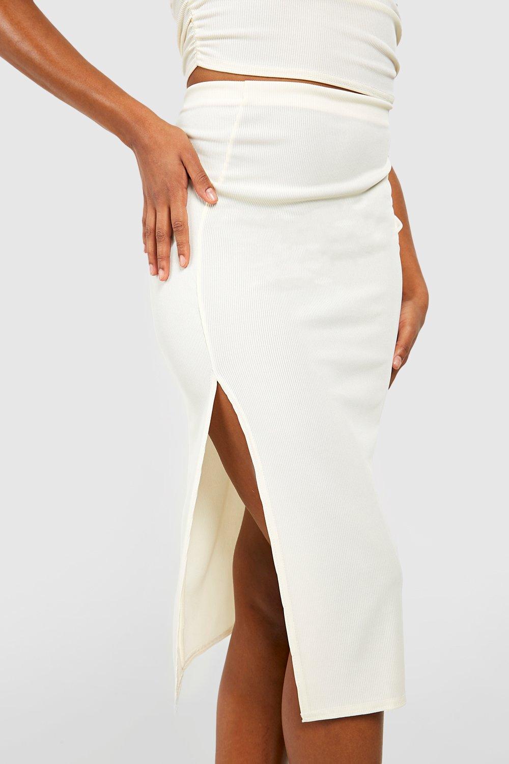 White pencil 2024 skirt boohoo