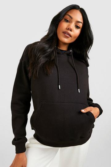 Black Maternity Basic Hoodie